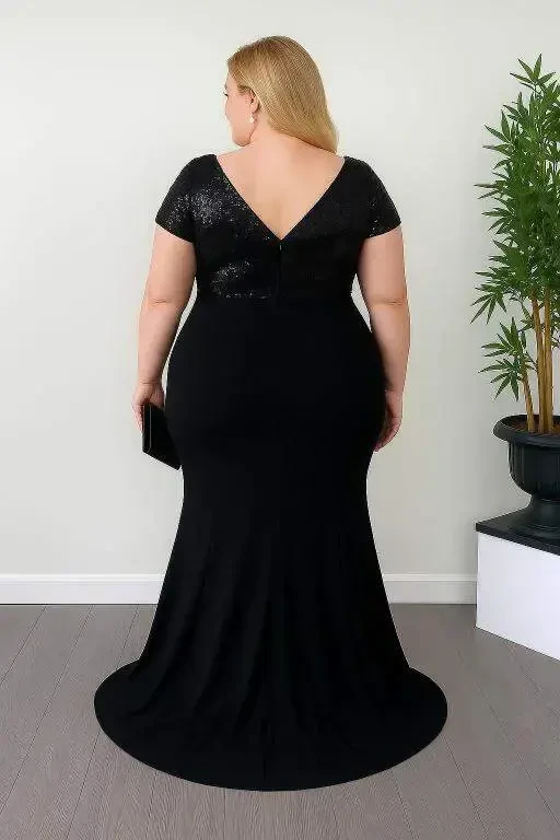 Plus Size Sequin Mermaid Evening Dress KL8036 - 2