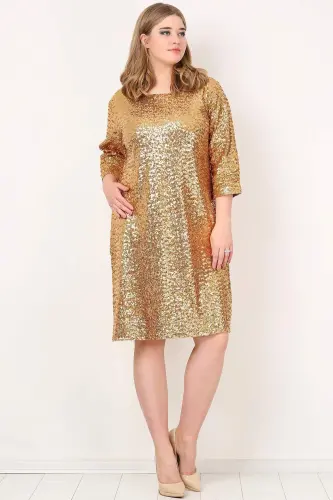 Plus Size Sequin Mini Party Dress KL5601 - 3