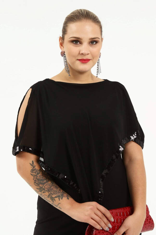 Plus Size Sequin Short Cocktail Dress KL8022K - 6