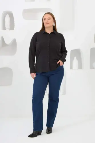 Plus Size Shirt Black - 6