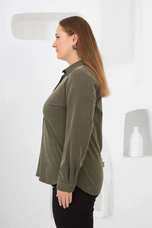 Plus Size Shirt Khaki - 2