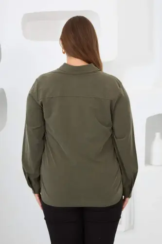 Plus Size Shirt Khaki - 4