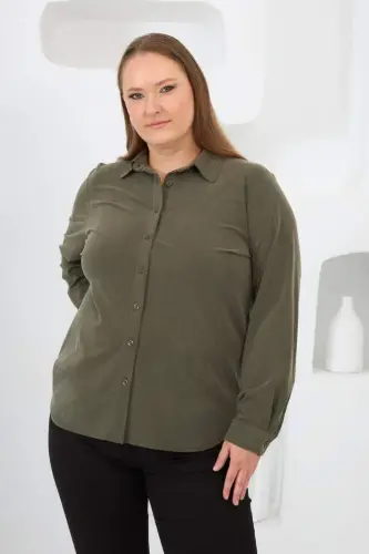 Plus Size Shirt Khaki - 3