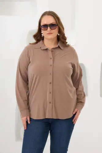 Plus Size Shirt Mink - 1