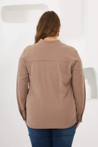 Plus Size Shirt Mink - 3