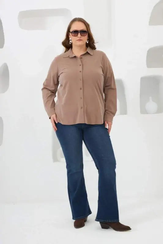 Plus Size Shirt Mink - 5