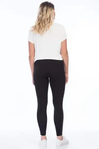 Plus Size Side Stripe Detail Leggings 22877 Navy - 5