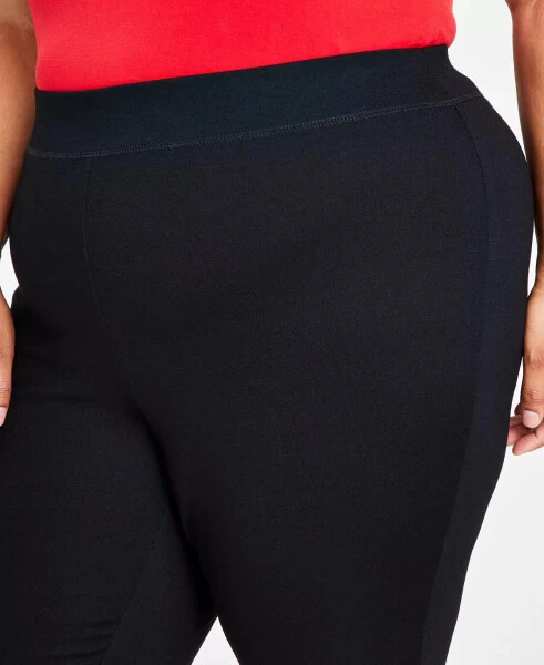 Plus Size Skinny Pull-On Ponte Shim, Modazone-Deep Qora uchun yaratilgan - 4