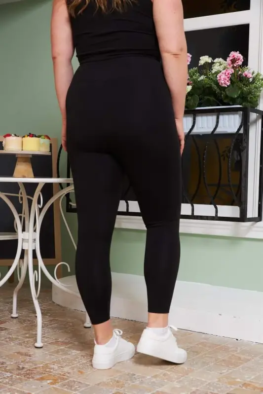 Plus Size Sports Leggings Black - 5