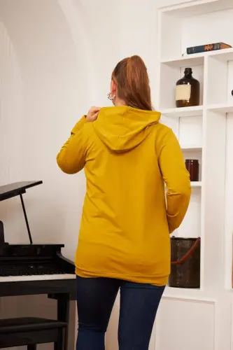 Plus Size Stone Print Sweatshirt Dark Olive - 8