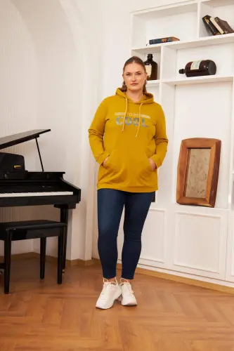 Plus Size Stone Print Sweatshirt Dark Olive - 6