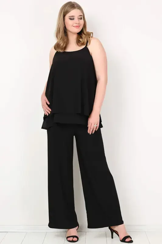 Plus Size Stretch Evening Trousers KL94P - 2
