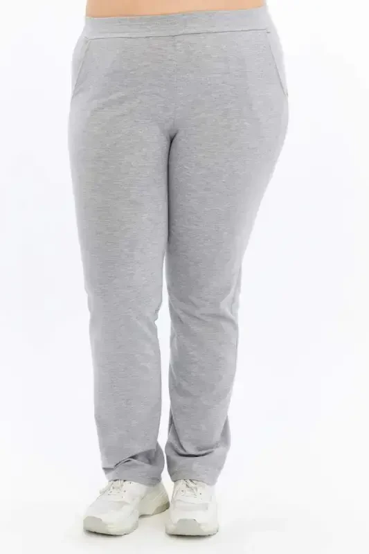 Plus Size Sweatpants Grey - 1