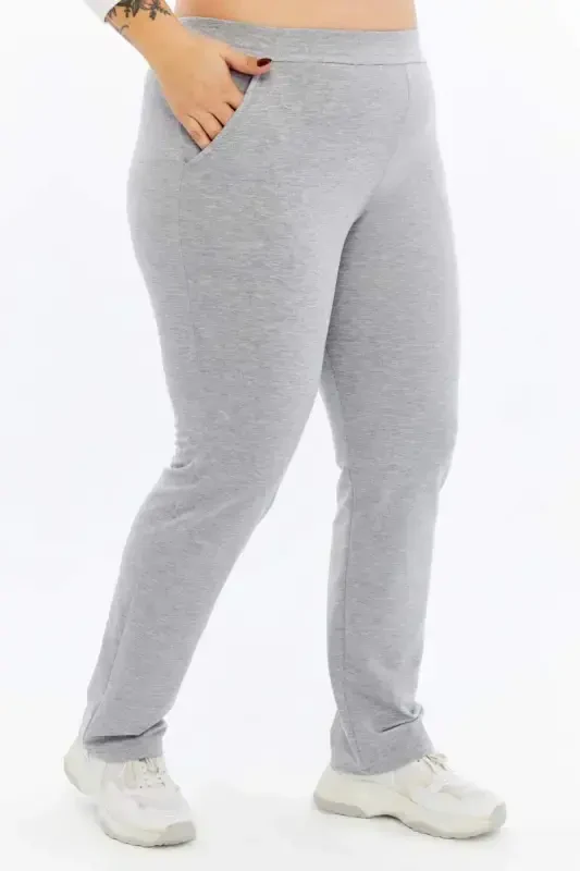 Plus Size Sweatpants Grey - 2
