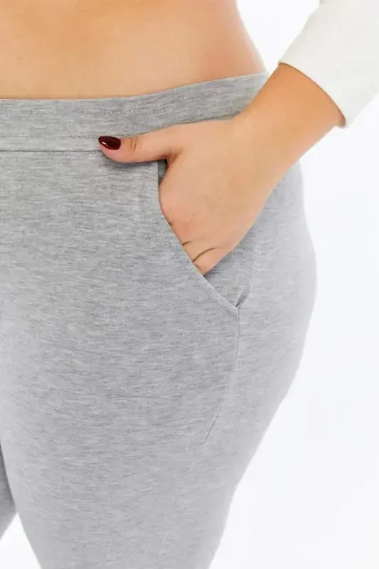 Plus Size Sweatpants Grey - 3