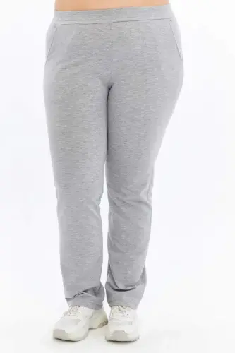 Plus Size Sweatpants Grey - 1
