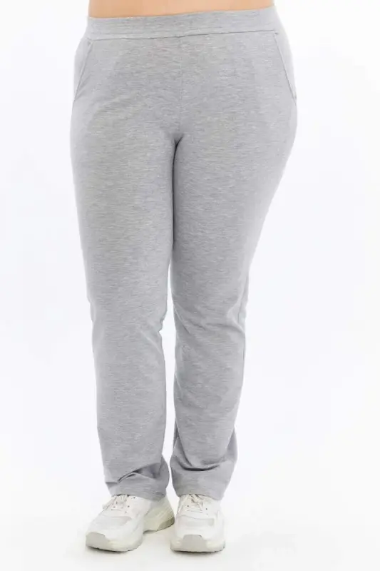 Plus Size Sweatpants Grey - 1