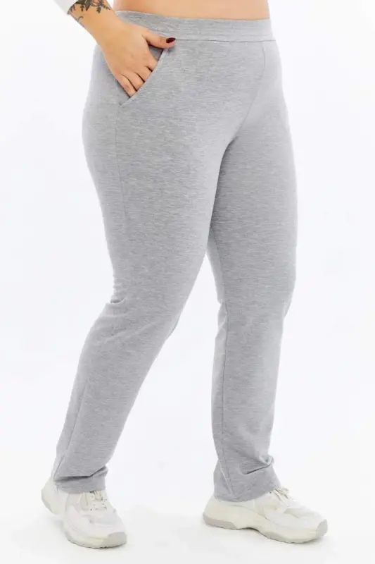 Plus Size Sweatpants Grey - 2