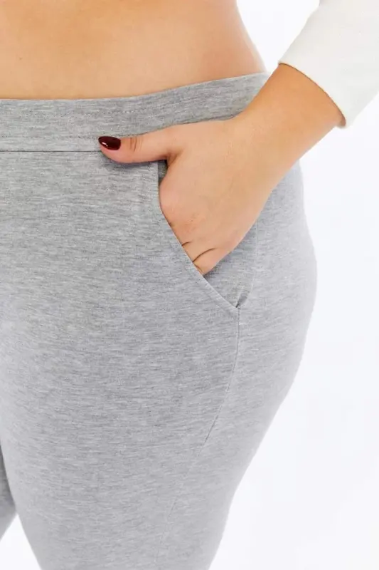 Plus Size Sweatpants Grey - 3