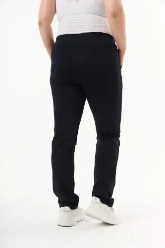 Plus Size Sweatpants Navy Blue - 3