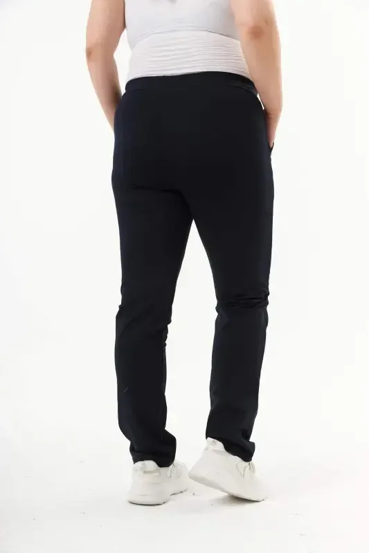 Plus Size Sweatpants Navy Blue - 3