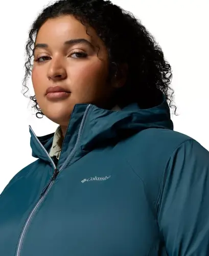 Plus Size Switchback Astarli Uzun Fermuarli Kurtka - Everblue - 6