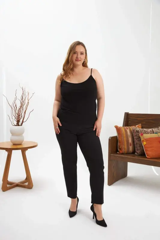 Plus Size Tank Top Black - 4