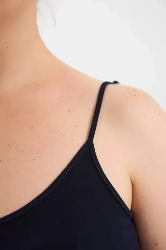 Plus Size Tank Top Navy Blue - 3