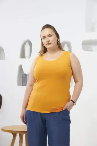Plus Size Tank Top Orange - 1