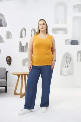 Plus Size Tank Top Orange - 3