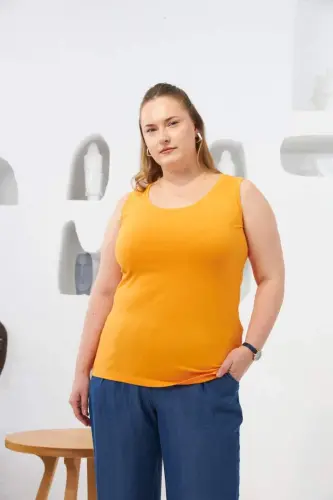 Plus Size Tank Top Orange - 1