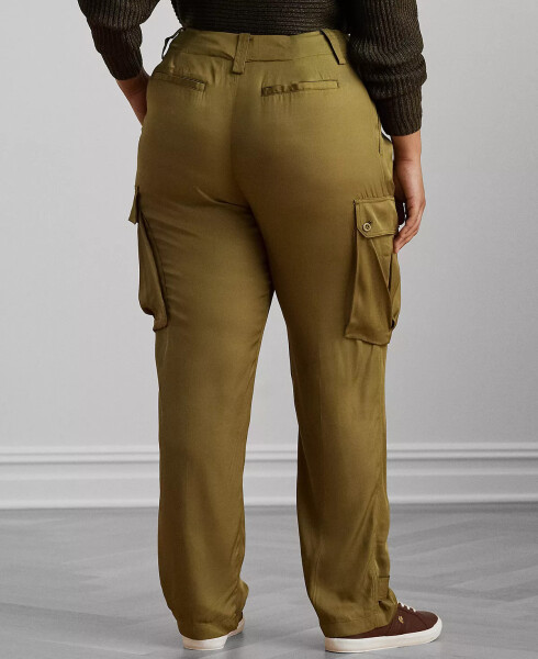 Plus Size Tapered Cargo Pants Honey Tan - 2