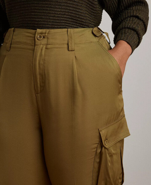 Plus Size Tapered Cargo Pants Honey Tan - 4