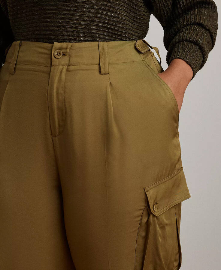 Plus Size Tapered Cargo Pants Honey Tan - 4