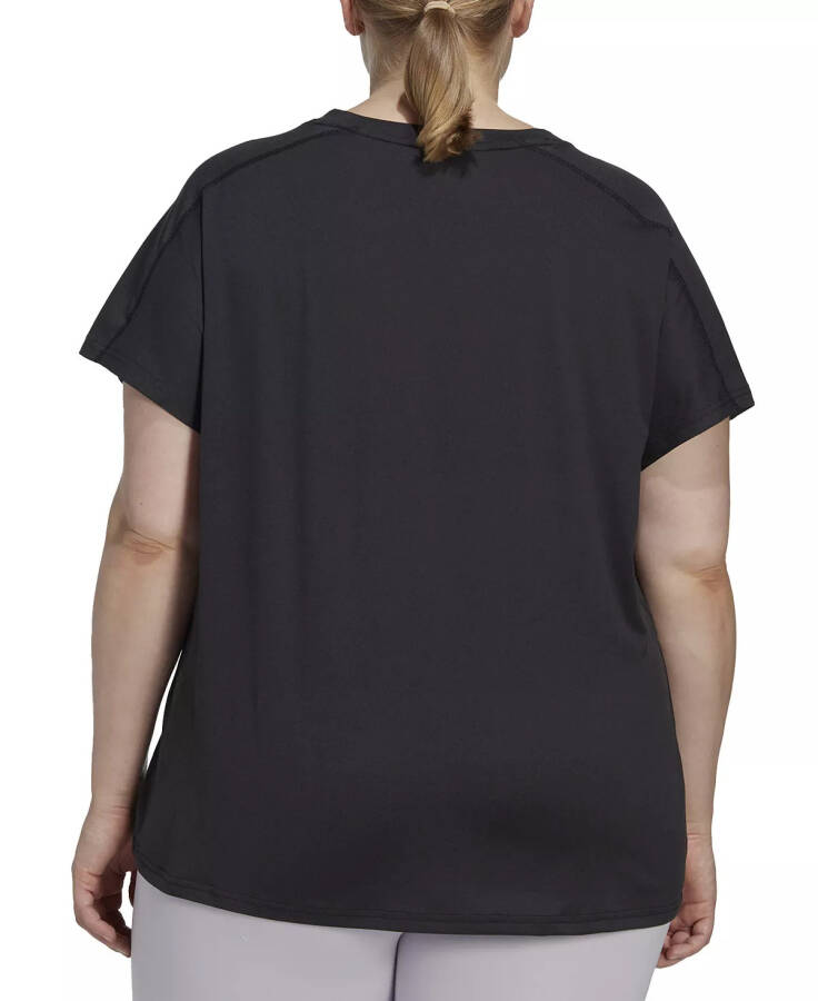 Plus Size Train Essentials V-Neck Short-Sleeve Tee Black - 2