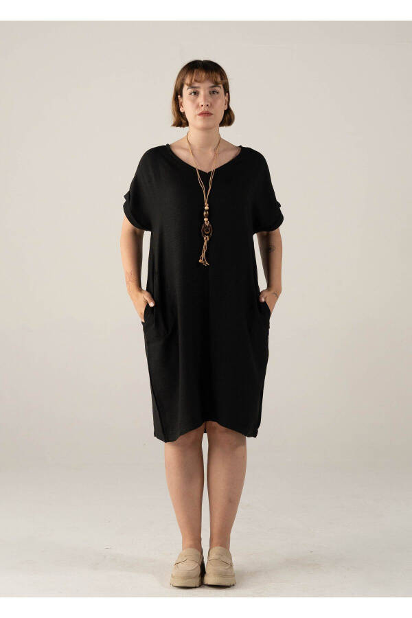 Plus Size V-Neck Collared Dress - 6