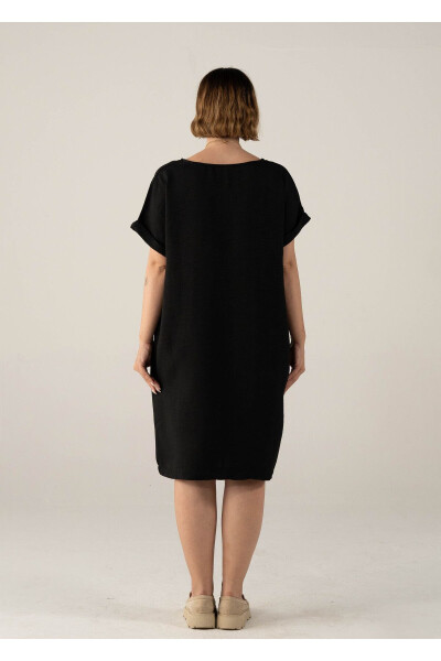 Plus Size V-Neck Collared Dress - 9