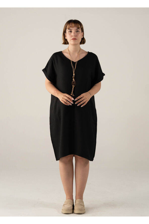 Plus Size V-Neck Collared Dress - 10