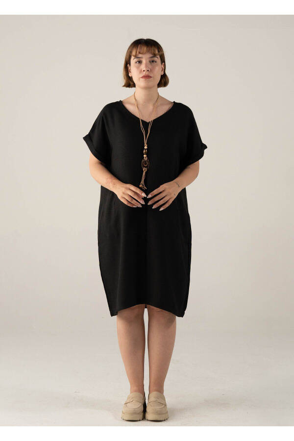 Plus Size V-Neck Collared Dress - 5