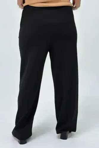 Plus Size Women Wide Leg Black Pants GLS01 - 4