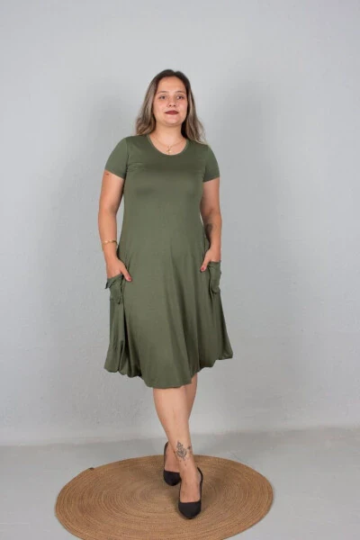 Plus Size Women's Wide Leg Pants Dress - 3