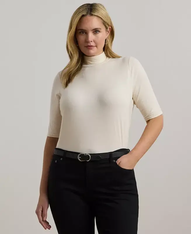 Plus Size Yengil Turtleneck Sviter - LAUREN RALPH LAUREN