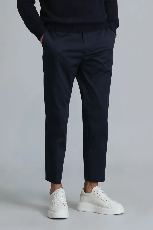 Plus Smart Erkaklar uchun Chino Shimlar Slim Fit Ko‘k - 2
