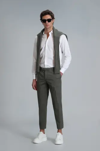 Plus Smart Erkaklar uchun Chino Shimlar Slim Fit Yashil 