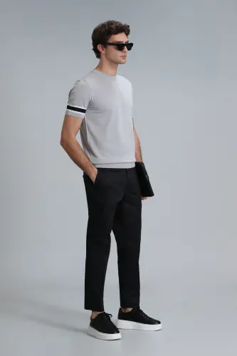 Plus Smart Erkaklar uchun Chino Shimlari Slim Fit Qora - 3