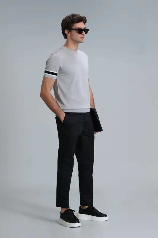 Plus Smart Erkaklar uchun Chino Shimlari Slim Fit Qora - 3