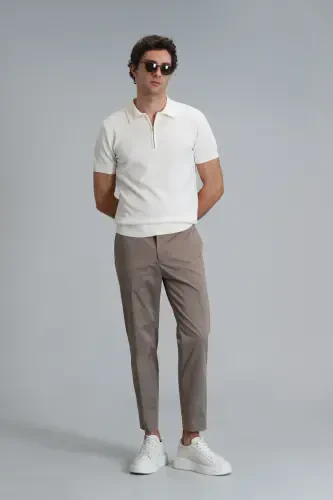 Plus Smart Erkek Chino Pantolon Slim Fit Toprak-Toprak - 1