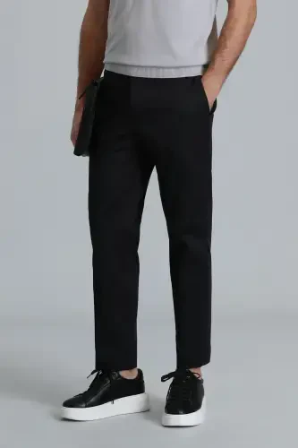 Plus Smart Men's Chino Pants Slim Fit Black - LUFIAN (1)