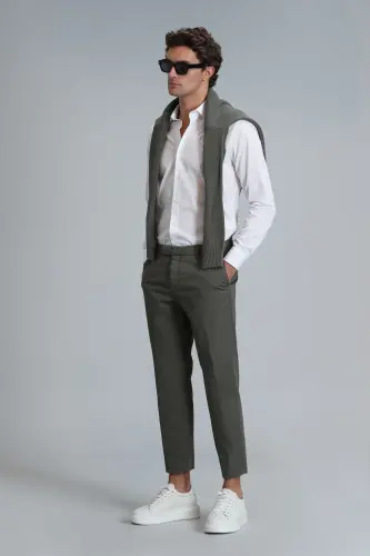 Plus Smart Men's Chino Pants Slim Fit Green - 4