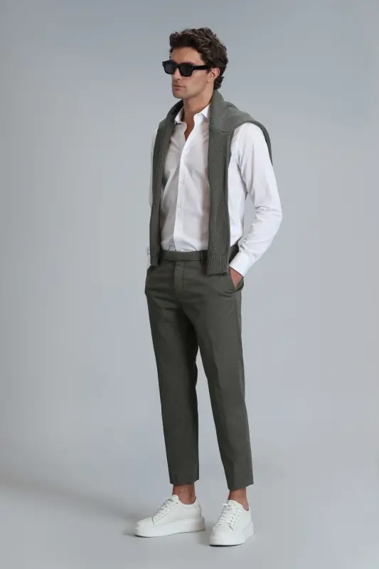 Plus Smart Men's Chino Pants Slim Fit Green - 4